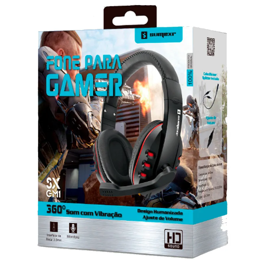 FONE GAMER SUMEXR SX-GM1