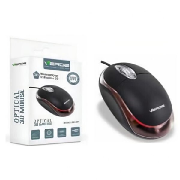 MOUSE OPTICO 3D VERDE SB-S01