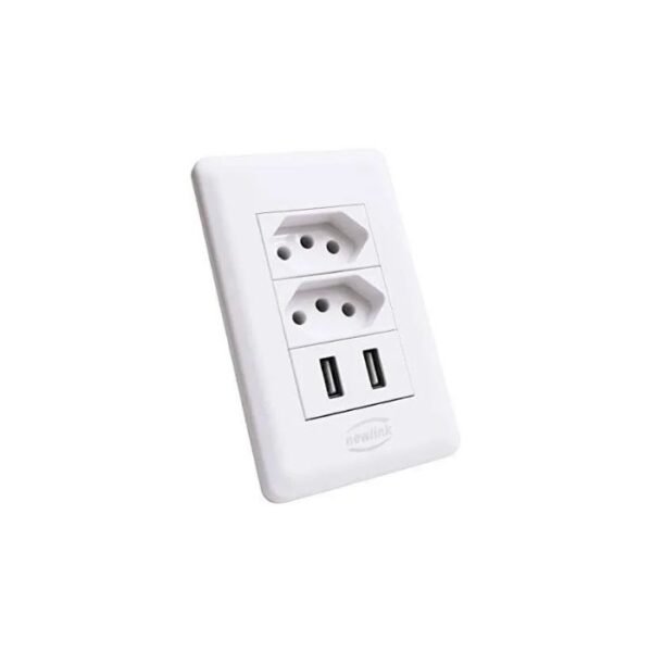 TOMADA 2X USB 2X TOMADA YS-003 17657-3