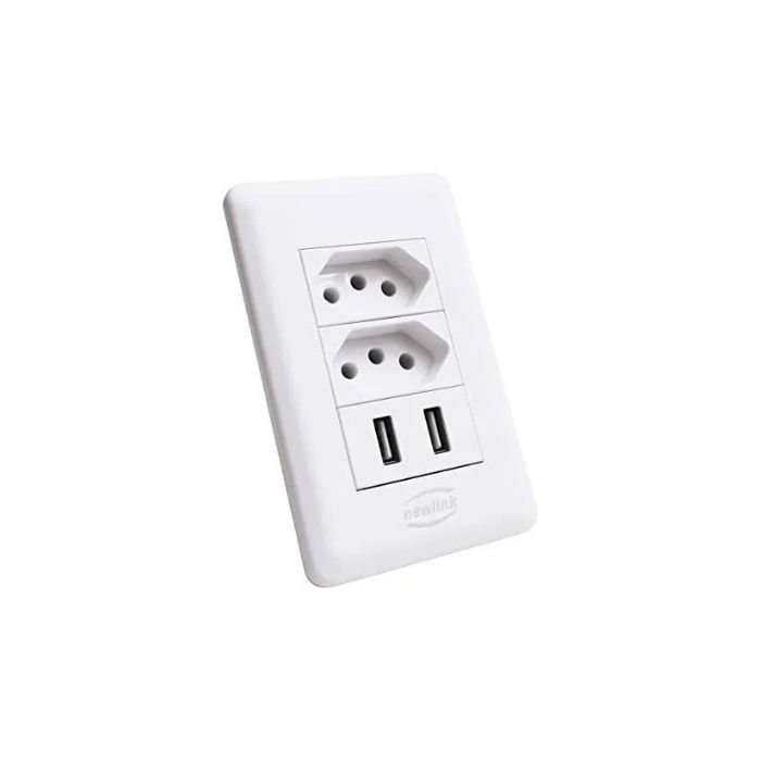 TOMADA 2X USB 2X TOMADA YS-003 17657-3