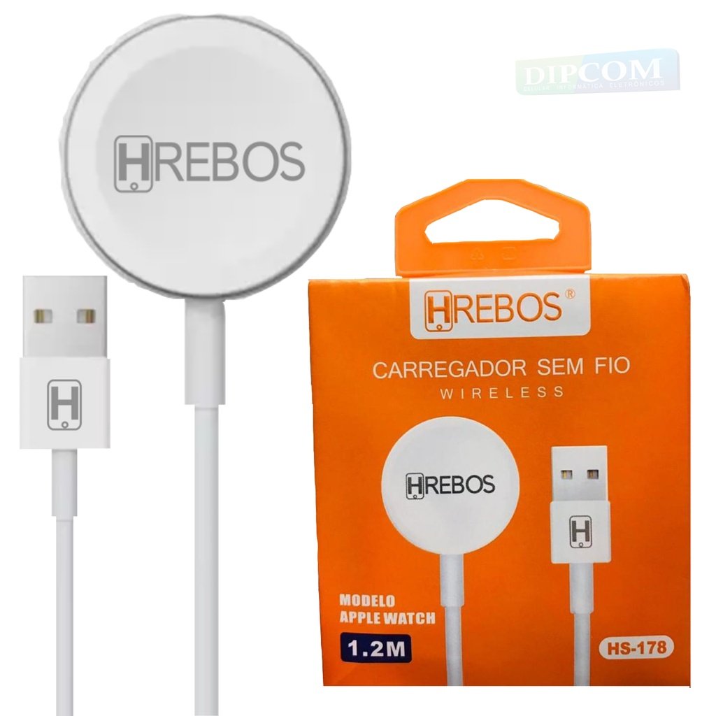 CARREGADOR DE APPLE WATCH HREBOS HS-178 1.2M