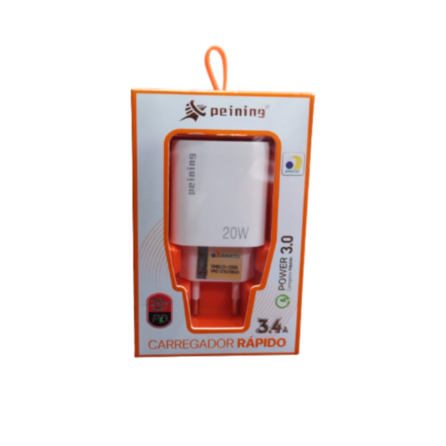 CARREGADOR COMPLETO TIPO LIGHTNING PEINING 20W PEI-PD001-I