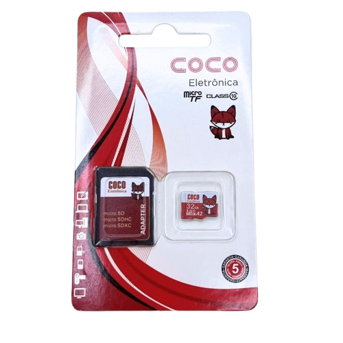CARTÃO DE MEMÓRIA COM ADAPTADOR COCO ELETRÔNICA 32GB