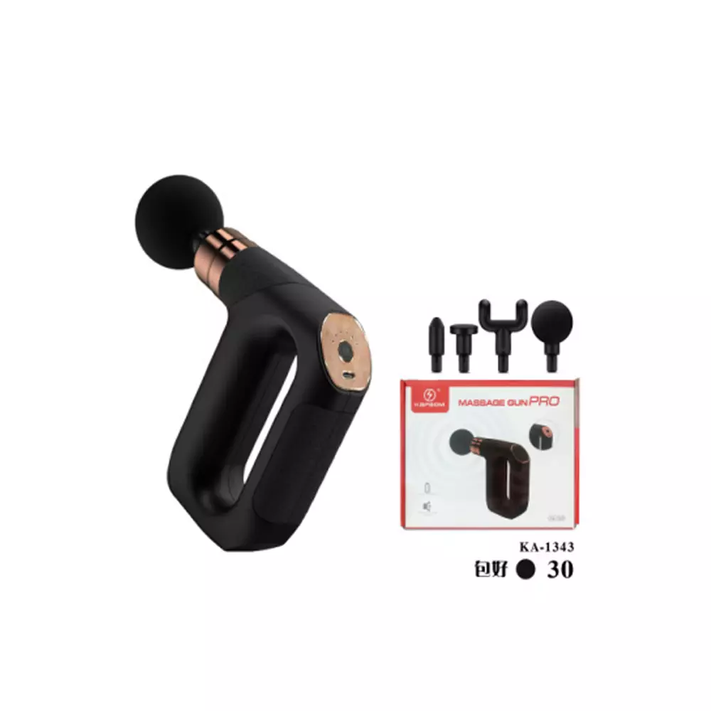 MASSAGEADOR GUN PRO COM 4 BOCAIS DE MASSAGENS DIFERENTES KAPBOM KA-1343