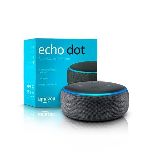 CAIXINHA DE SOM AMAZON ECHO DOT COM ALEXA (3a GERAÇÃO)
