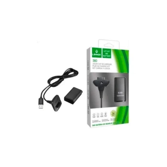BATERIA DE XBOX 360 LEHMOX COM CABO 10000 MAH - LEY-237