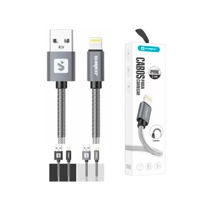 CABO TIPO LIGHTNING SUMEXR REFORÇADO 2.4A - SX-B19-I6