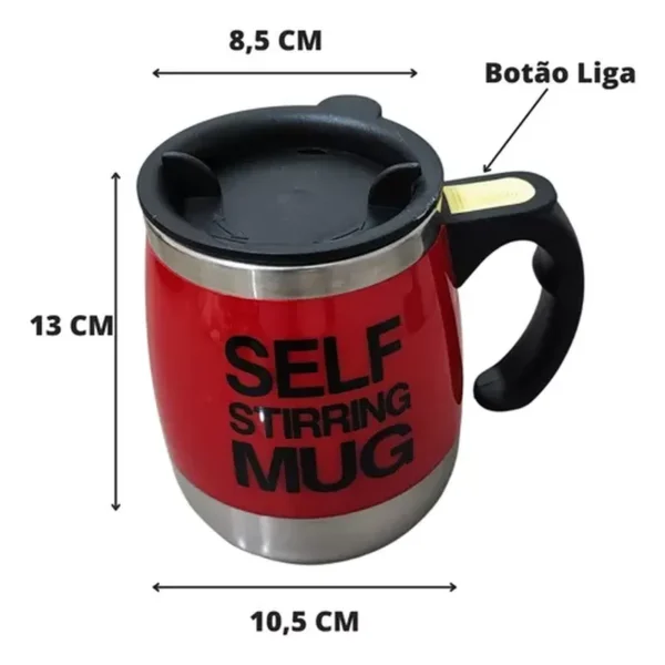 CANECA ELETRÔNICA VERMELHA AUTO ELETRIC MUG SOYAN - Imagem 3