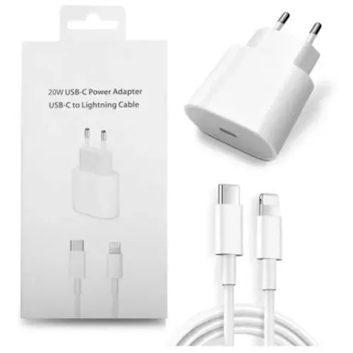 CARREGADOR COMPLETO PARA IPHONE TIPO C PARA LIGHTING 20W