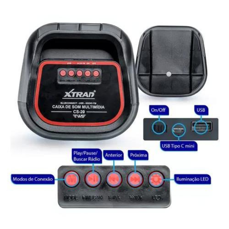 CAIXA DE SOM XTRAD CS-20 - Imagem 4