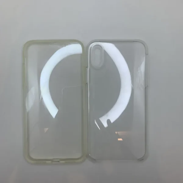 CAPA IPHONE X/XS TRANSPARENTE COM ACRÍLICO 2 EM 1