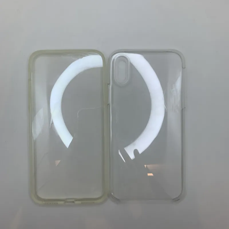 CAPA IPHONE X/XS TRANSPARENTE COM ACRÍLICO 2 EM 1