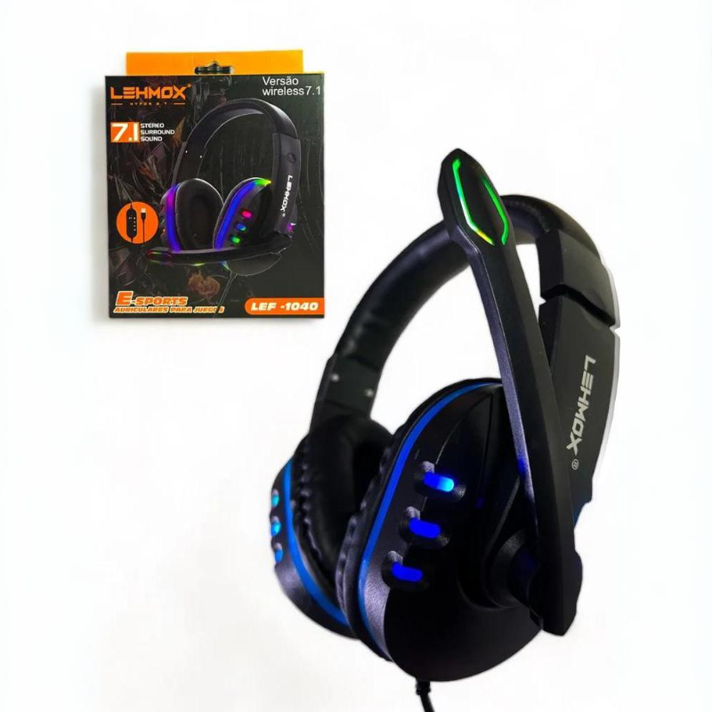 HEADSET GAMER COM LED SOUND 7.1 LEHMOX LEF-1040 *