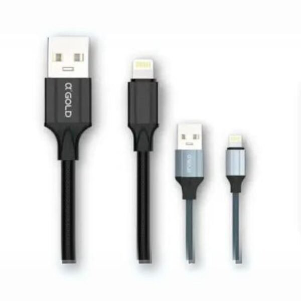 CABO USB PARA TIPO LIGHTNING TURBO 1M 5.0A  A'GOLD CB04-2* - Imagem 2