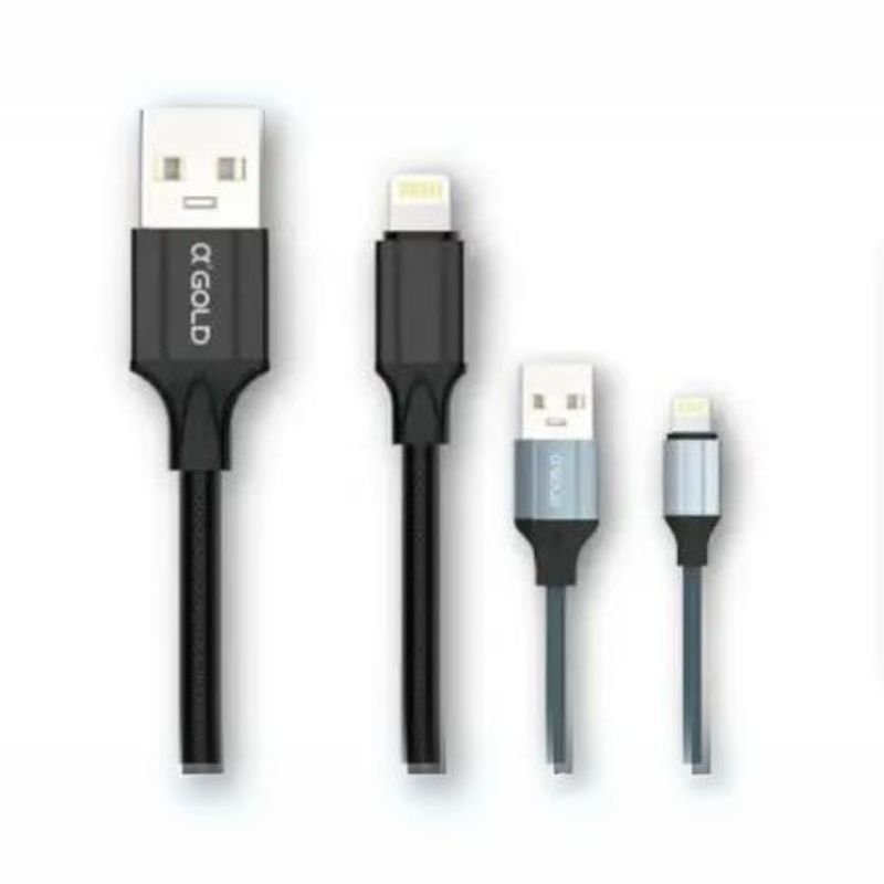 CABO USB PARA TIPO LIGHTNING TURBO 1M 5.0A  A'GOLD CB04-2* - Imagem 2