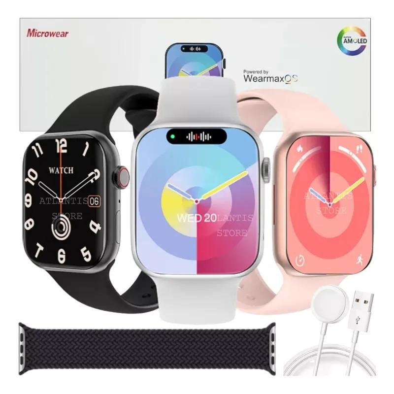 SMARTWATCH MICROWEAR WATCH 9 PLUS PRETO