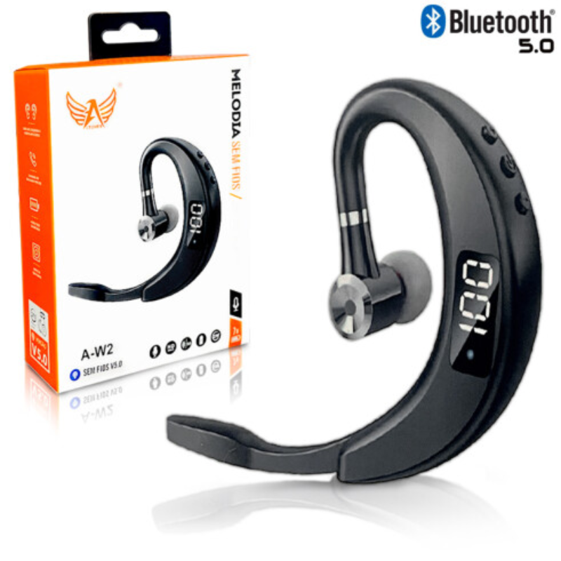 FONE BLUETOOTH COM MICROFONE E INDICADOR DE BATERIA LADO ÚNICO V5.0 ALTOMEX A-W2