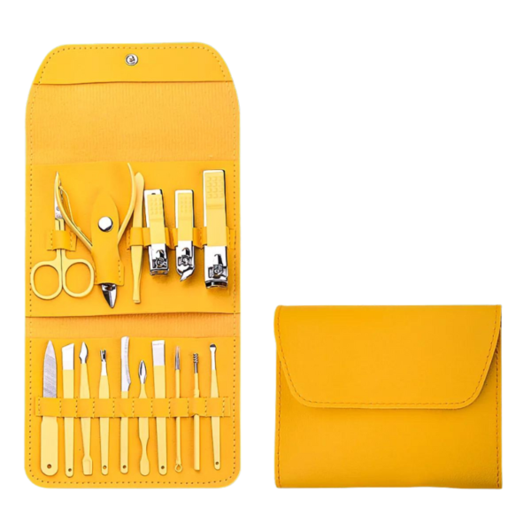 CONJUNTO MANICURE KIT 16 PEÇAS AÇO INOXIDÁVEL COM BOLSA DOBRÁVEL BM-A590 - Imagem 3