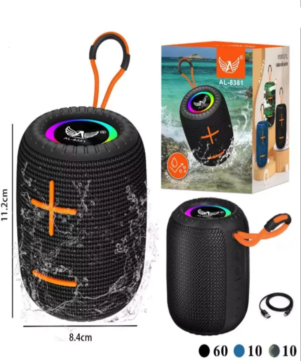 CAIXA DE SOM ALTOMEX AL-8737 - LED, IPX7, RÁDIO, CARTÃO DE MEMÓRIA E PEN DRIVE - Imagem 2