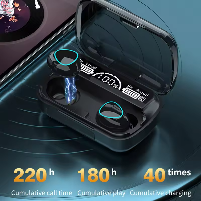 FONE COM FIO M10 COM MOSTRADOR DE PORCENTAGEM DE BATERIA - Imagem 2