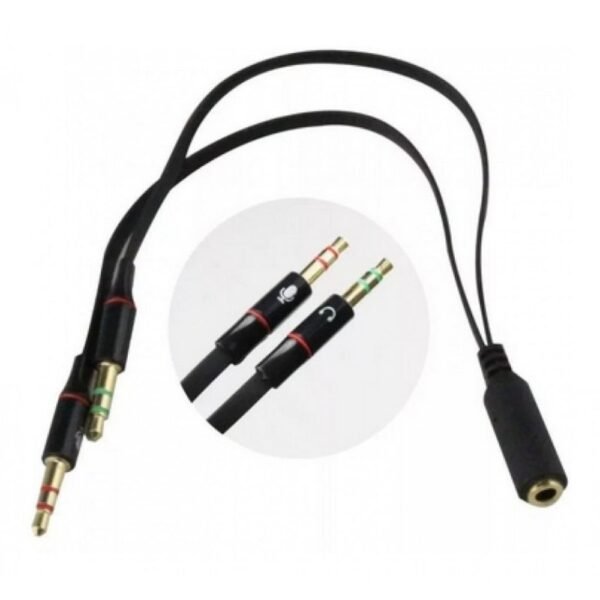 ADAPTADOR P3 PARA FÊMEA FONE E MICROFONE IT BLUE MAX-0302M