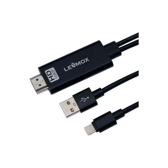 CABO TIPO LIGHTNING COM CABO HDMI CONVERSOR LEHMOX LE-230*