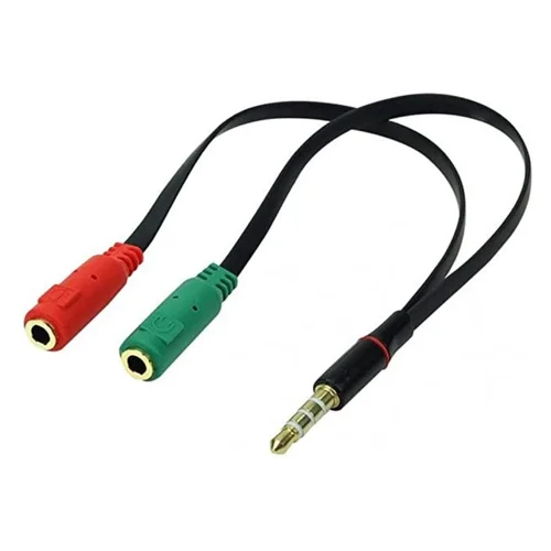 ADAPTADOR PARA FONE E MICROFONE COM CABO MACHO P3 IDEAL HEADSET* - Imagem 2
