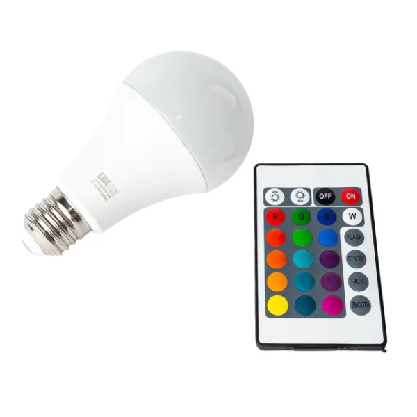 LÂMPADA LED RGB COM CONTROLE REMOTO LUATEK LK-RGB-12W * - Imagem 2