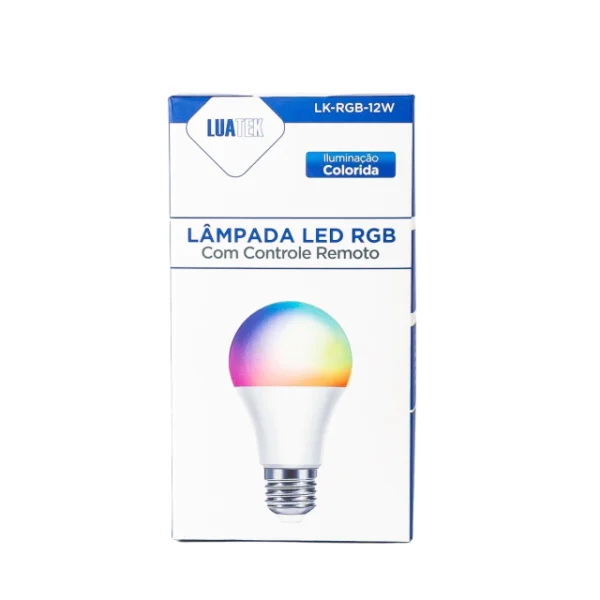 LÂMPADA LED RGB COM CONTROLE REMOTO LUATEK LK-RGB-12W *
