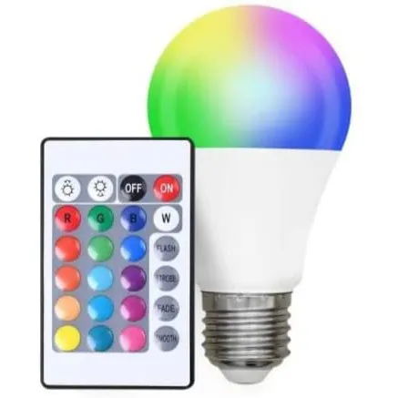 LÂMPADA LED RGB COM CONTROLE REMOTO LUATEK LK-RGB-5W * - Imagem 3