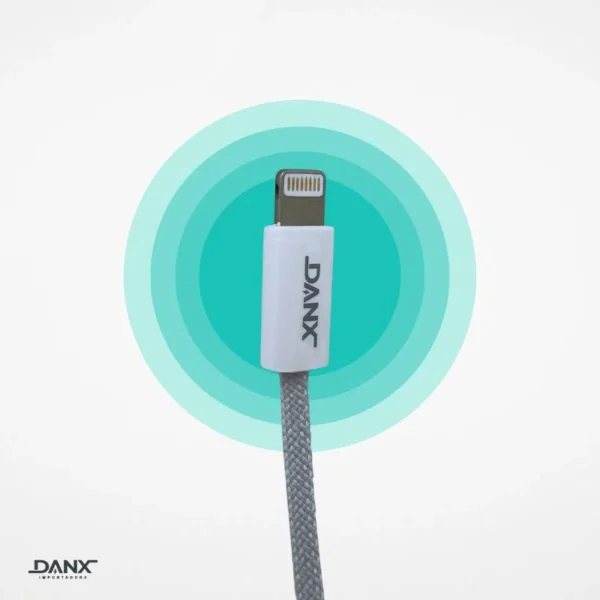 CABO COM 15 MESES DE GARANTIA PARA IPHONE TIPO LIGHTNING TURBO 1.2M DANX DU601L - Imagem 8
