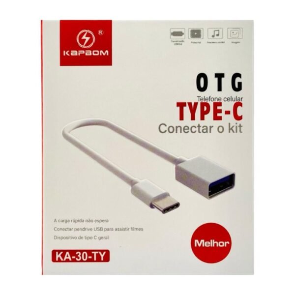 CABO OTG USB PARA TIPO C KAPBOM KA-30-TY * - Imagem 2