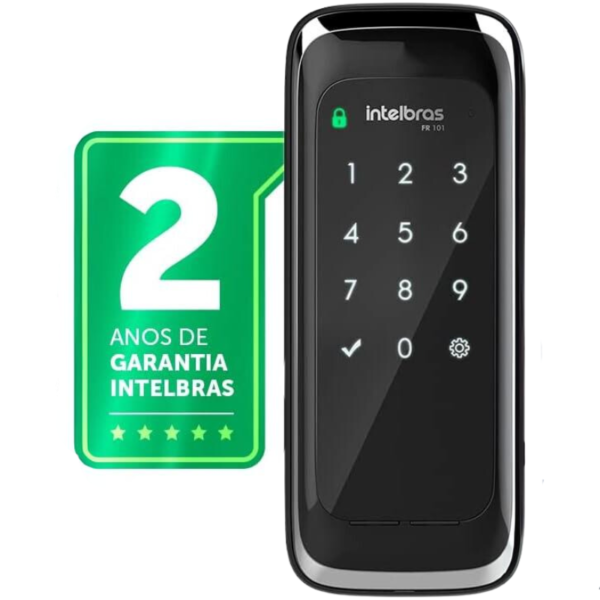 FECHADURA DIGITAL DE SOBREPOR TOUCH SCREEN FR 101 PRETO INTELBRAS