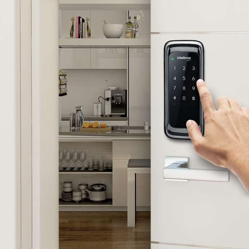 FECHADURA DIGITAL DE SOBREPOR TOUCH SCREEN FR 101 PRETO INTELBRAS - Imagem 2