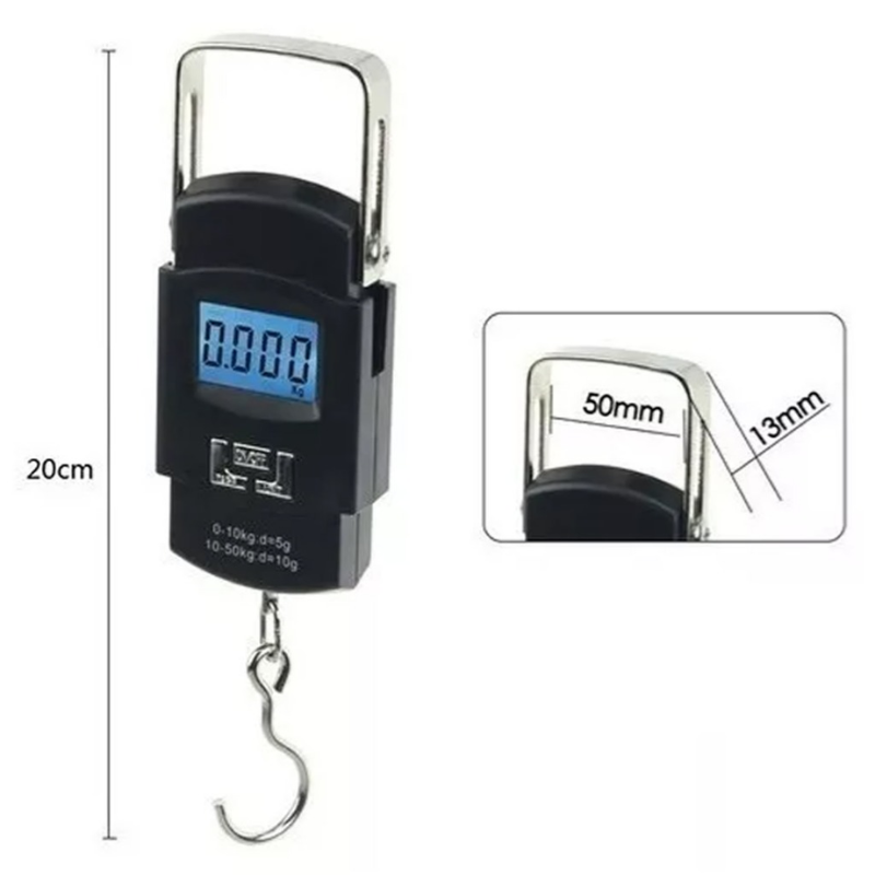 BALANÇA DIGITAL MANUAL COM GANCHO COM PESO DE ATÉ 50KG KAPBOM KA-B111 - Imagem 5