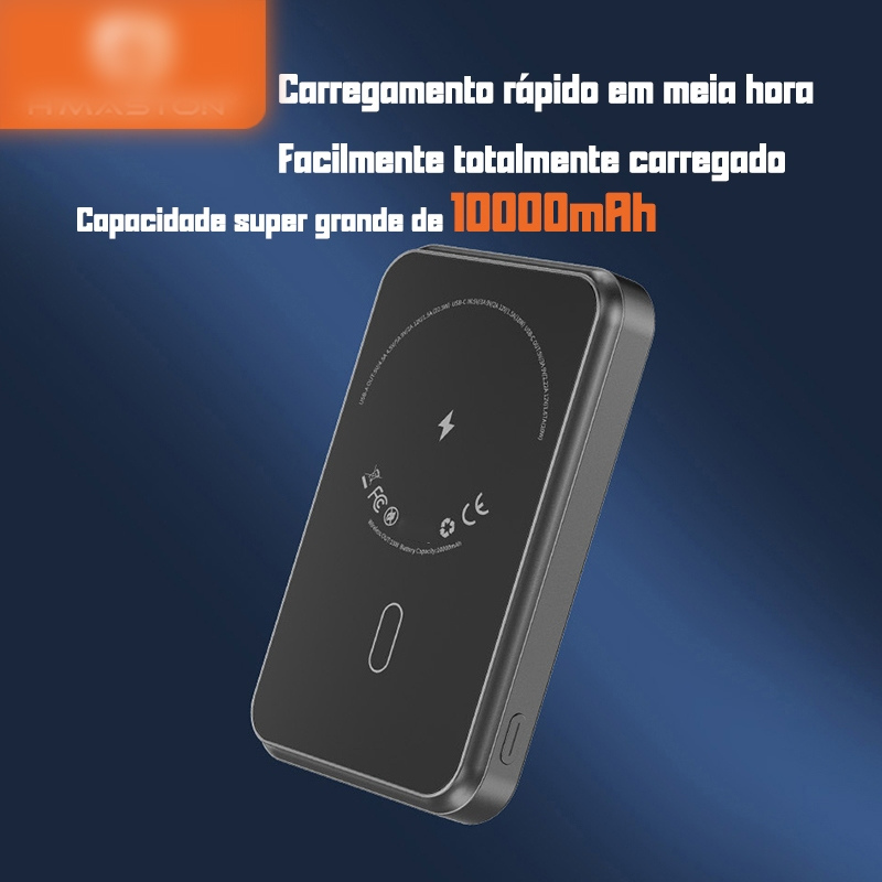 BATERIA PORTÁTIL MAGSAFE TURBO 10000mAh H'MASTON YD42* - Imagem 3