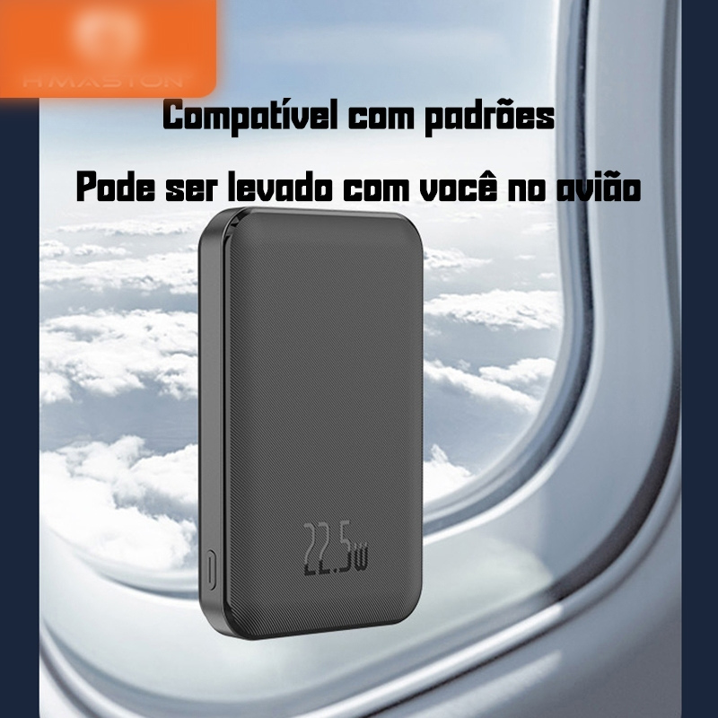 BATERIA PORTÁTIL MAGSAFE TURBO 10000mAh H'MASTON YD42* - Imagem 4