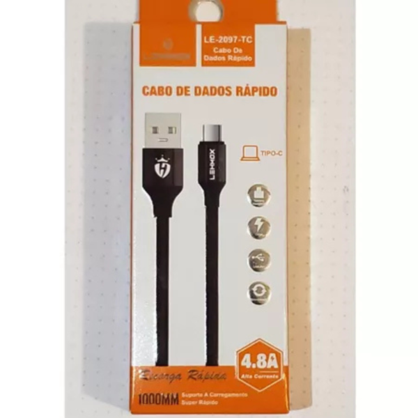 CABO PARA IPHONE 4.8A LEHMOX LE-2097-TC - Imagem 3