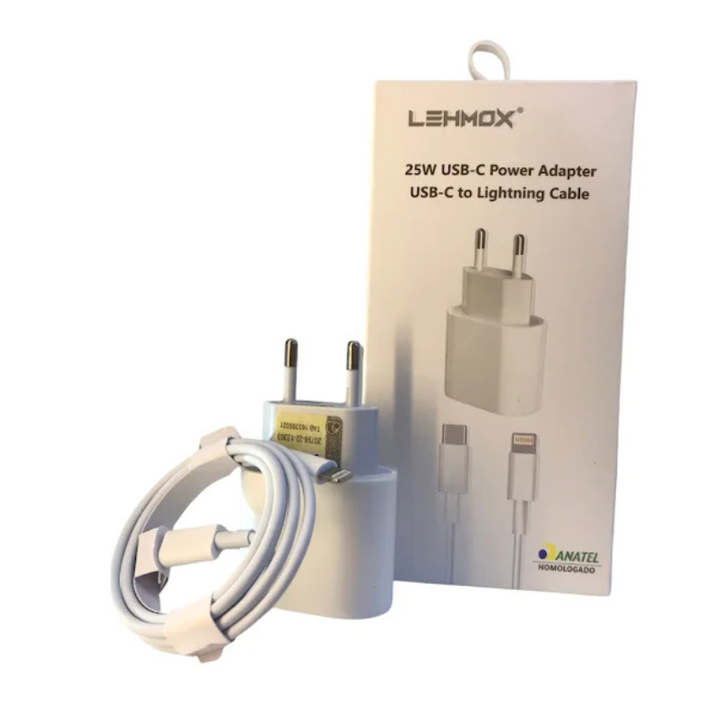 CARREGADOR COMPLETO 25W USB-C PARA LIGHTNING LEHMOX LE-357-3 - Imagem 5