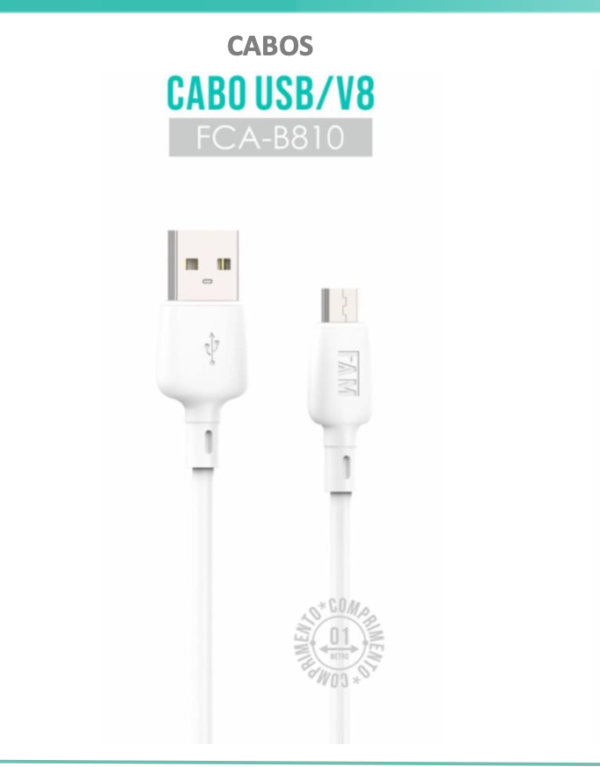 CABO FAM  USB / V8 1M FCA-B810